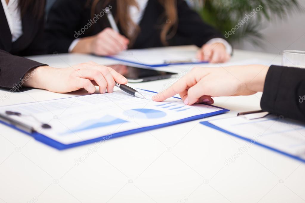 People at work during a business meeting