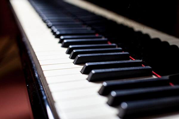 Piano keyboard detail