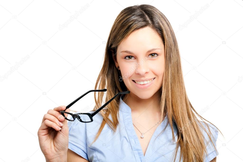 Woman wearing eyeglasses