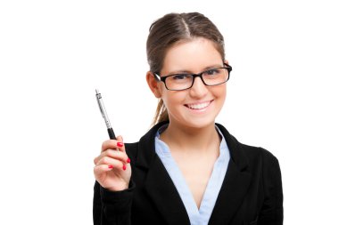 iş kadını ile harika bir fikir geliyor