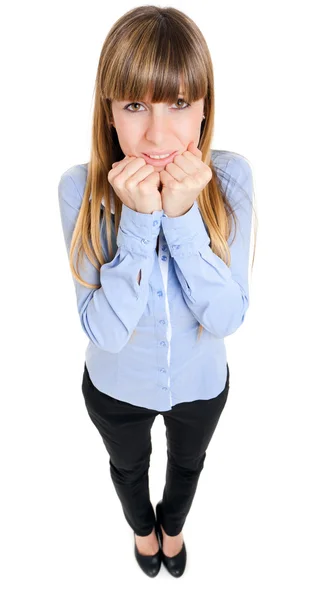 Mujer de negocios asustada — Foto de Stock