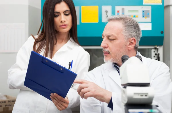 Personas que trabajan en un laboratorio — Foto de Stock