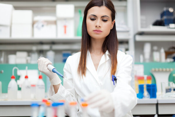 Scientist in a chemical laboratory