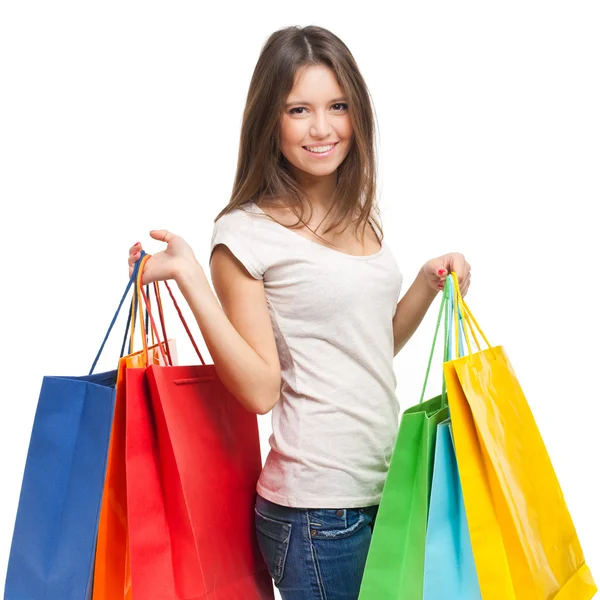 Donna che fa shopping — Foto Stock