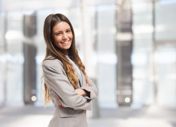 Jovem empresária retrato — Fotografia de Stock