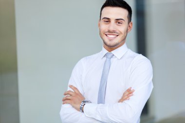 Şehirde açık iş adamı