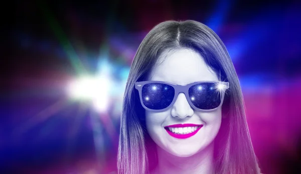 Girl in a disco — Stock Photo, Image