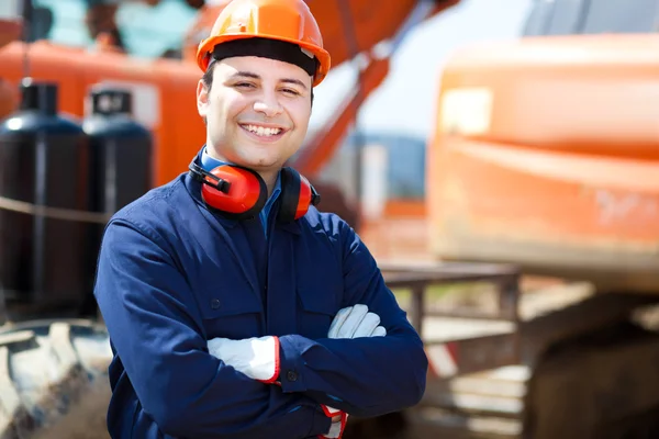 Worker in a construction site — Stock Photo, Image