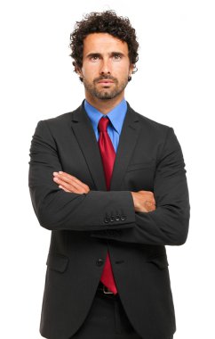 işadamı katlanmış silah ile