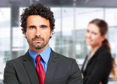 Handsome confident businessman