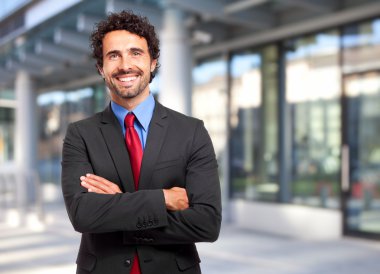 Handsome confident businessman