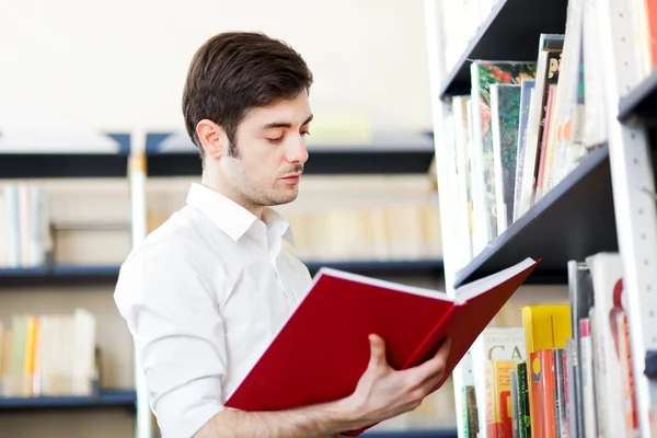 Killen läser en bok — Stockfoto