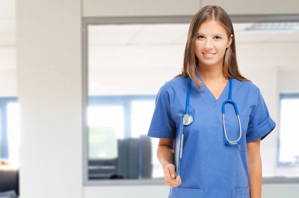 Nurse with clipboard — Stock Photo, Image