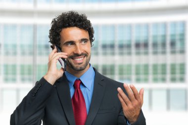 telefonda profesyonel iş adamı
