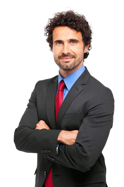 Handsome happy businessman — Stock Photo, Image