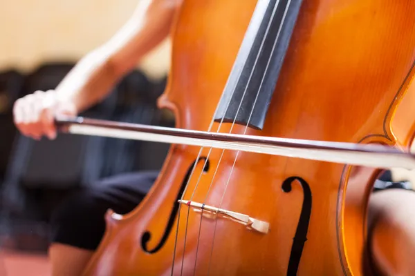 Woman playing a cello — Stock Photo, Image