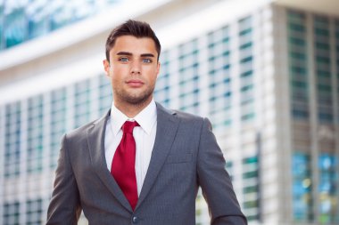Handsome confident businessman