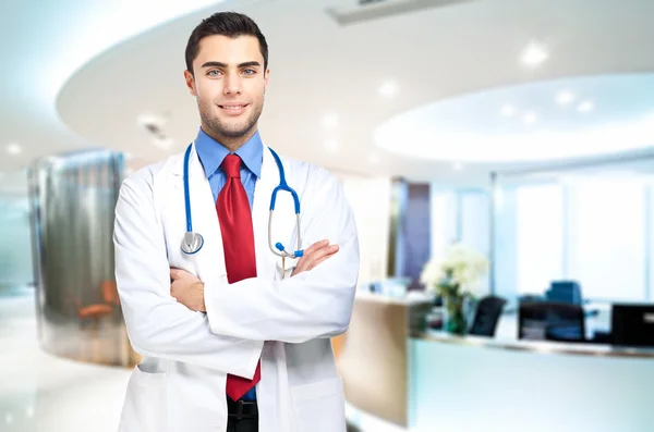 Portrait of handsome doctor — Stock Photo, Image