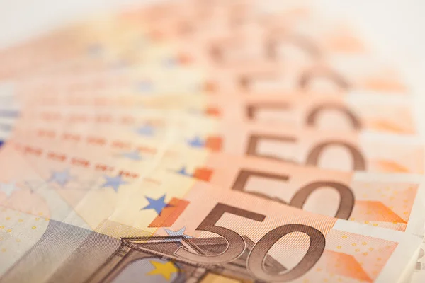 Fifty Euro bills — Stock Photo, Image