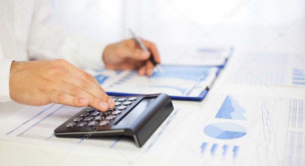 Businessman at work in an office