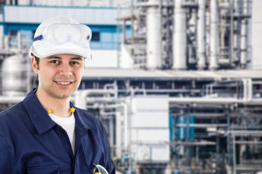 bir fabrika işçisi portresi