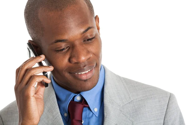 Jeune homme d'affaires parlant au téléphone — Photo