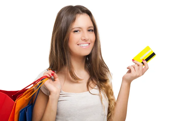 Mulher fazendo compras — Fotografia de Stock