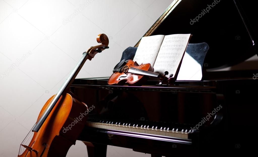 Cello, violin, piano and score