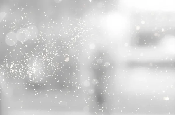 Bright White Xmas Background Snow Blur — Stock Photo, Image