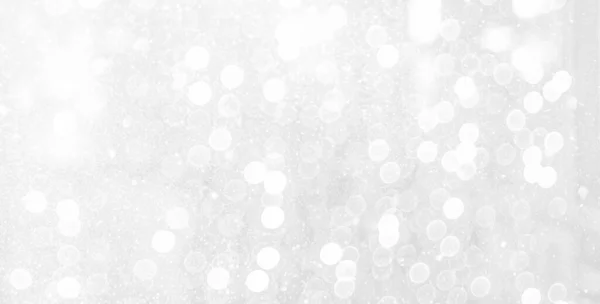 Fundo Natal Branco Brilhante Com Neve Borrão — Fotografia de Stock