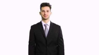 ok işareti yapıyor işadamı