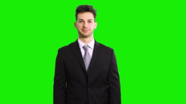 ok işareti yapıyor işadamı