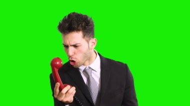 telefonda bağıran kızgın işadamı