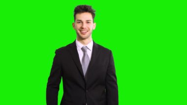 ok işareti yapıyor işadamı