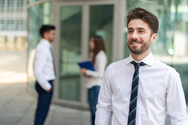 Zakenman Voor Zijn Collega — Stockfoto