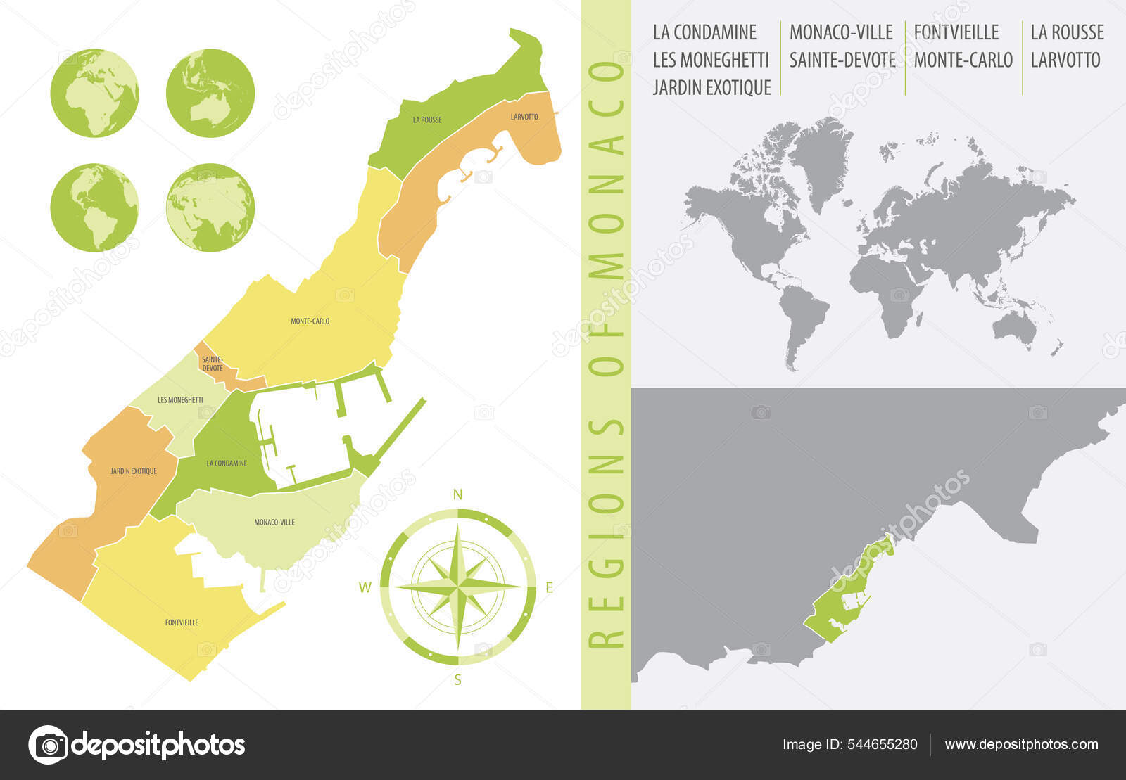 Vetores de Mapa Vetorial Detalhado Das Regiões De Portugal Com