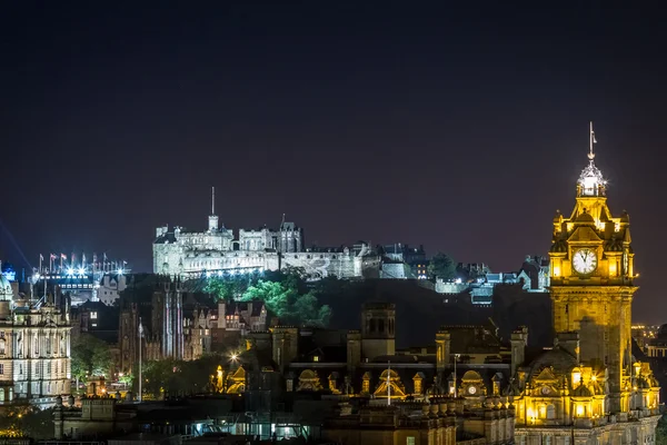 Citylight de Edimburgo à noite — Fotografia de Stock