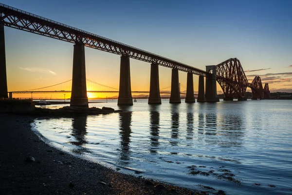 Tramonto sul ponte della Forth Road — Foto Stock