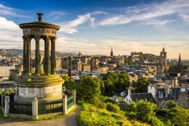 Beautiful view of the city of Edinburgh clipart