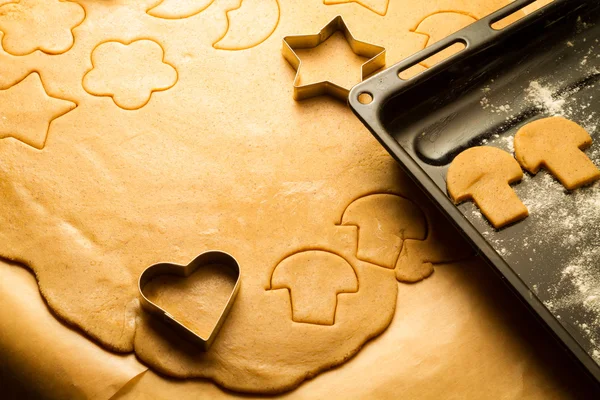 Homemade Christmas cookies gemaakt? peperkoek — Stockfoto