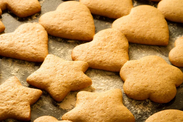 Bakade hembakade pepparkakor — Stockfoto