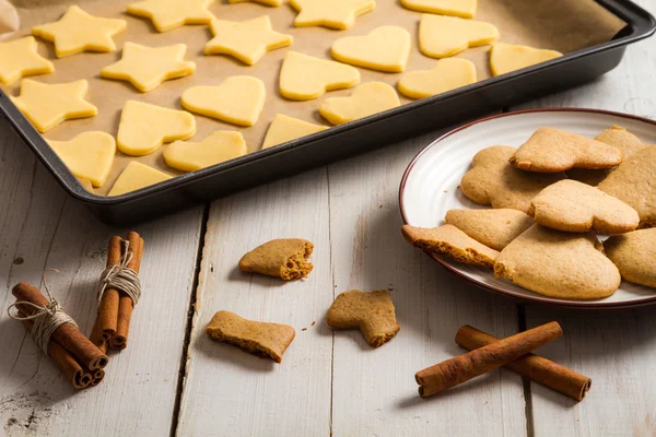 Chuť právě upečený domácí perník cookies — Stock fotografie