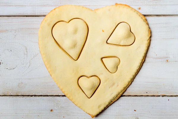 Shape of heart baked in a sweet cookie no. 2 — Stock Photo, Image