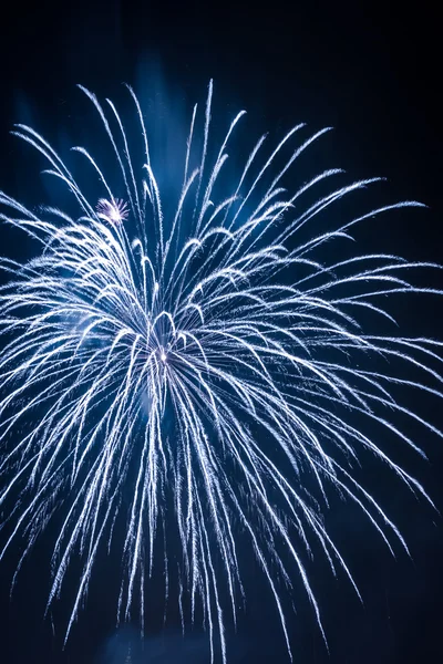 White fireworks during the celebrations — Stock Photo, Image