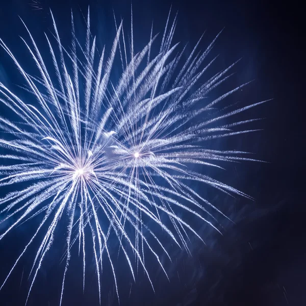 Big night fireworks during the celebrations event at night — Stock Photo, Image