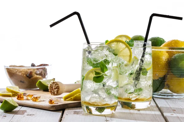 Mojito made of fresh fruits with ice — Stock Photo, Image