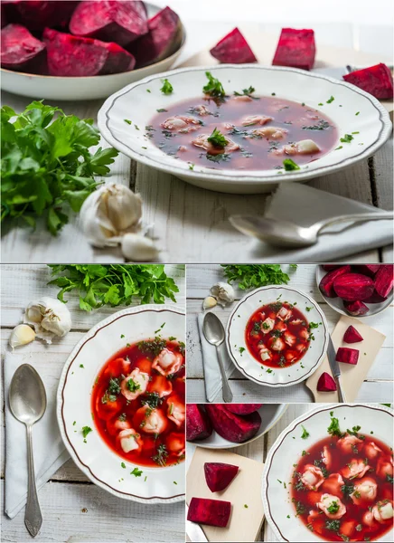 Borscht soup — Stock Photo, Image