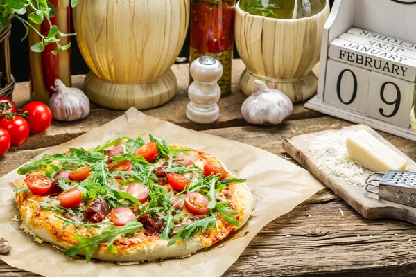 International Day of pizza in in February — Stock Photo, Image