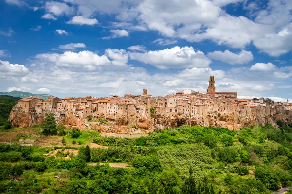 Widok Pitigliano, Włochy — Zdjęcie stockowe