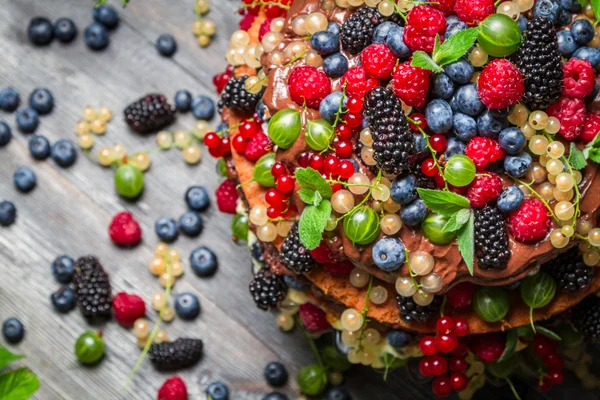 Torta frutti di bosco freschi — Foto Stock